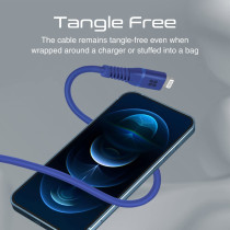 Promate USB-C to Lightning Cable, Apple MFi Certified Lightning Cable with 20W Power Delivery, Blue