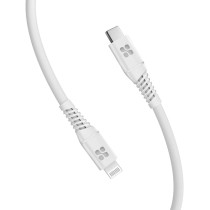 Promate USB-C to Lightning Cable, Apple MFi Certified Lightning Cable with 20W Power Delivery, White