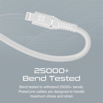 Promate USB-C to Lightning Cable, Apple MFi Certified Lightning Cable with 20W Power Delivery, White
