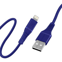 Promate USB-A to Lightning Cable, High Tensile 2.4A Super-Fast USB-A to Lightning Charger with 480 Mbps, Blue