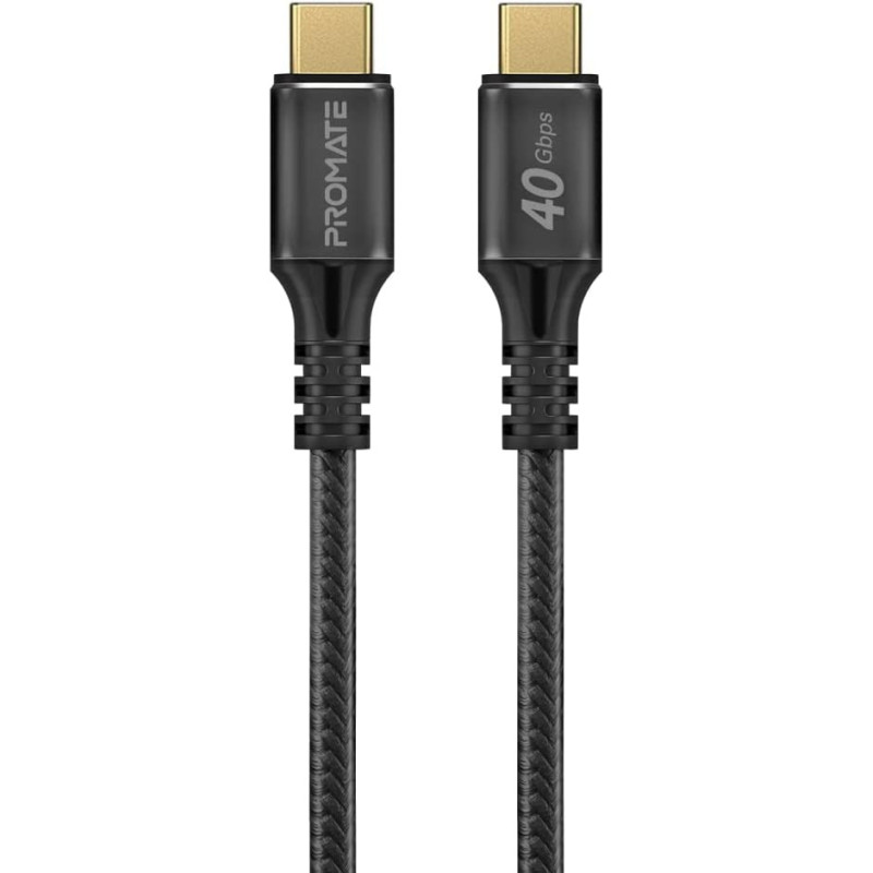 Promate USB-C Cable, Ultra-Fast 240W Power Delivery Thunderbolt 3 Cable with 8K Display Support