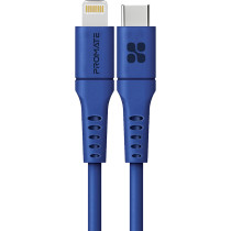 Promate USB-C To Lightning Cable, 20W Power Delivery Type-C To Lightning Soft Silicone Cord