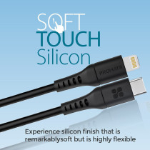 Promate USB-C to Lightning Cable, Fast-Charging 20W Power Delivery Type-C to Lightning