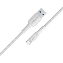 Promate USB-A to Lightning Cable, Durable 10W USB-A to Lightning Charger with 480 Mbps, White