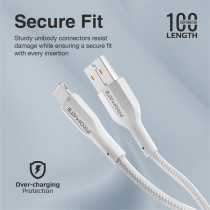 Promate USB-A to Lightning Cable, Durable 10W USB-A to Lightning Charger with 480 Mbps, White
