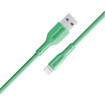 Promate USB-A to Lightning Cable, Durable 10W USB-A to Lightning Charger with 480 Mbps Data Transfer, Green