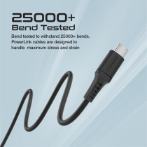 Promate USB-C Cable, Fast-Charging 5V/3A USB-A to Type-C Cable with 480 Mbps Data Sync, 200cm, Black