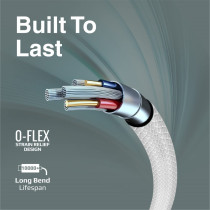 Promate USB to USB-C Cable, Durable Silicone Type-C Charging Cable with 2A Fast Charging, White