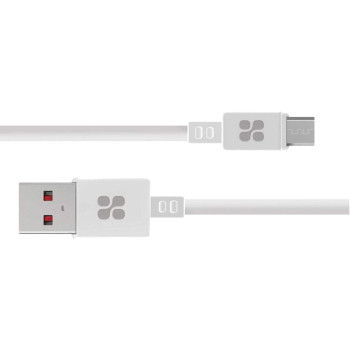 Promate Micro USB Android Charger, Premium Micro USB 1.2m Tangle Free Cable with 1.8A,White
