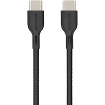 Promate USB-C to USB-C Cable, Premium 60W Power Delivery USB Type-C to Type-C 3A Sync Black