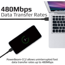 Promate USB-C to USB-C Cable, Premium 60W Power Delivery USB Type-C to Type-C 3A Sync Black