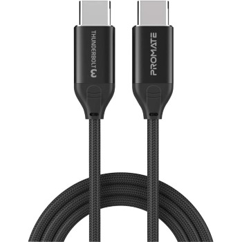 Promate USB-C to USB-C Cable, Ultra-Fast Thunderbolt 3 Type- C Sync and Charge Cable