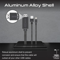 Promate 4K HDMI to USB and Lightning Connector, Ultra HD Durable, 4K@30Hz, 1080p@60Hz