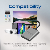 Promate USB-C To HDMI Adapter, Ultra HD 4k 60hz Type-C To HDMI Adapter Converter