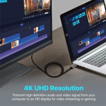 Promate DisplayPort to HDTV Moniter Cable, UHD 4K@60Hz DP to HDMI Video Display Cord