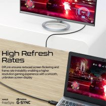Promate DisplayPort Cable, Premium Ultra HD 8K@60Hz Video Display Cord with 32.4Gbps