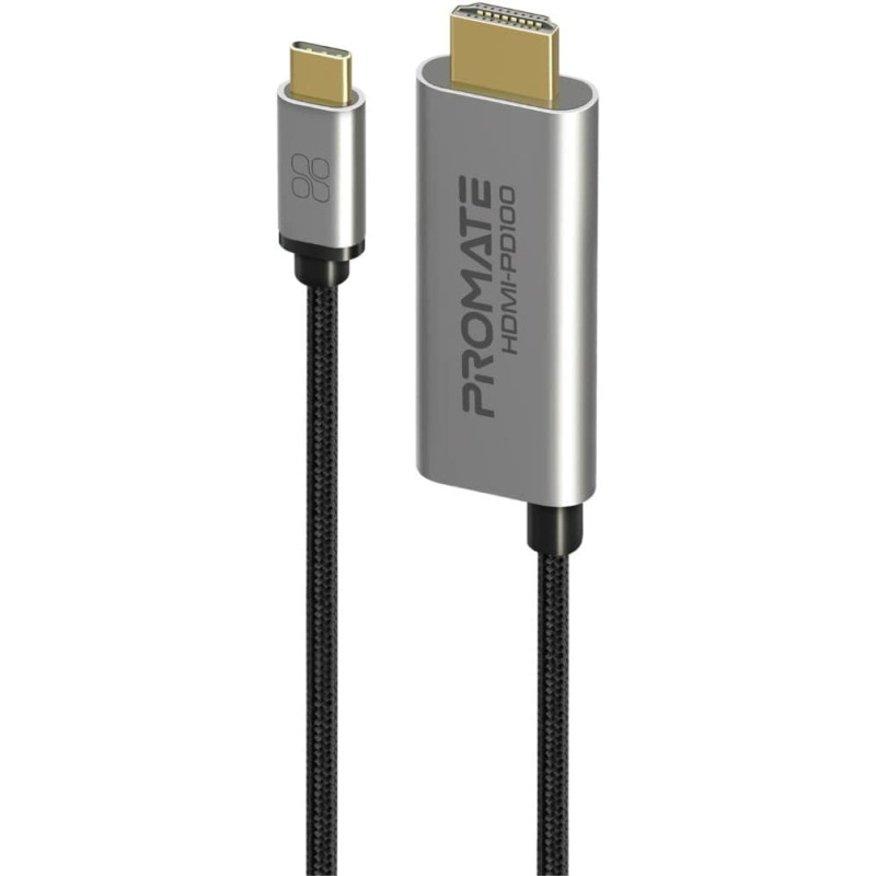 Promate USB-C To HDMI Cable, Ultra HD 4k 60hz Type-C (Thunderbolt-3) To HDMI Adapter