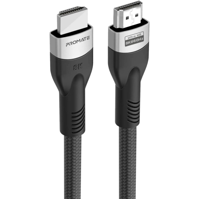 Promate HDMI 2.1 Cable, 5m HDMI To HDMI Slim Cable with 48Gbps Bandwidth, 8K, 60Hz Resolution
