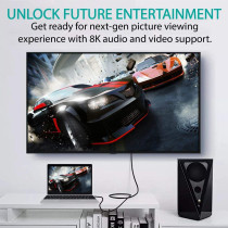 Promate 8K HDMI Cable, Premium 48Gbps High-Speed HDMI 2.1 Audio Video Cable