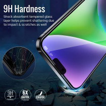 Promate Privacy Glass Screen Protector for iPhone 14 Plus, Clear Anti-Spy 3D Tempered Glass