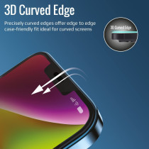 Promate Clear Glass Screen Protector for iPhone 14 Plus with Built-In Silicone