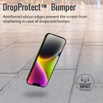 Promate Clear Glass Screen Protector for iPhone 14 Plus with Built-In Silicone