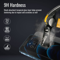 Promate Privacy Glass Screen Protector for iPhone 12, Clear Anti-Spy 3D Tempered Glass Screen