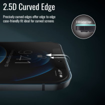 Promate Matte Privacy Screen Protector for iPhone 12, Premium Anti-Glare 9H Hardness
