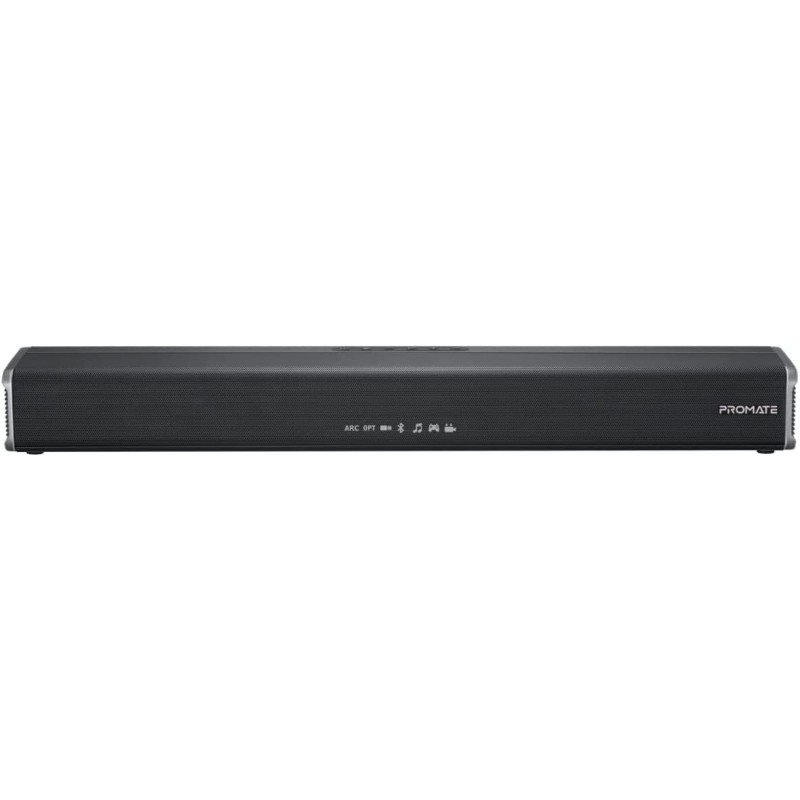 Promate 60W Soundbar, Premium Ultra-Slim Multipoint Pairing Bass Boost Speaker with Remote Control