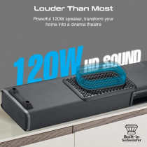 Promate Soundbar with Subwoofer, Premium 120W Bluetooth v5.0 Multipoint Pairing Speaker