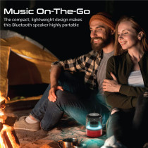 Promate True Wireless LED Bluetooth Speaker with 3.5mm Audio Jack/USB Port Red