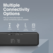 Promate Bluetooth Speaker, Portable HD 6W True Wireless Speaker with Bluetooth 5.0, Black