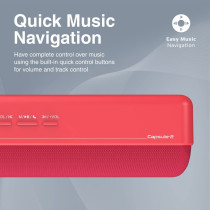 Promate Bluetooth Speaker, Portable HD 6W True Wireless Speaker with Bluetooth 5.0, Red