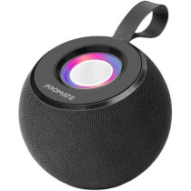 Promate LED Bluetooth Speaker, Dynamic 5W True Wireless Speaker with Long Battery Life Micro SD Card, Juggler-Black