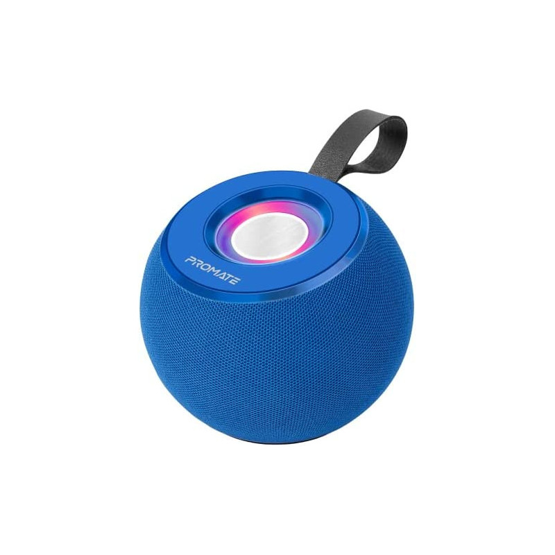 Promate LED Bluetooth Speaker, Dynamic 5W True Wireless Speaker with Long Battery Life, Juggler-Blue
