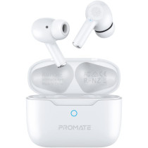 Promate True Wireless Earbuds, In-Ear Bluetooth v5.3 Earphones with Mic, ProPods White