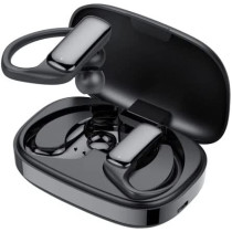 Promate True Wireless EarPods, Earhook Bluetooth v5.3 ENC Headphones with Touch Control, Epic-Black