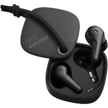 Promate Bluetooth Earbuds, Ergonomic-Fit True Wireless ENC Headphone with 4 Built-In Noise Cancelling Mics, Black