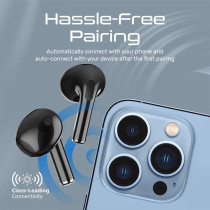 Promate True Wireless Earbuds, High Fidelity In-Ear Bluetooth v5.0 Earphones with Built-in Mic, Black