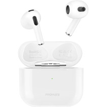 Promate True Wireless Earbuds, High Fidelity In-Ear Bluetooth v5.0 Earphones with Built-in Mic, 25H Playback Time, White