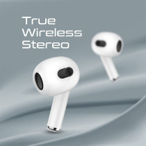 Promate True Wireless Earbuds, High Fidelity In-Ear Bluetooth v5.0 Earphones with Built-in Mic, 25H Playback Time, White