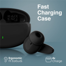 Promate True Wireless Earbuds, In-Ear Bluetooth v5.1 HD Earphones with Mic, IPX5 Water Resistance, Black