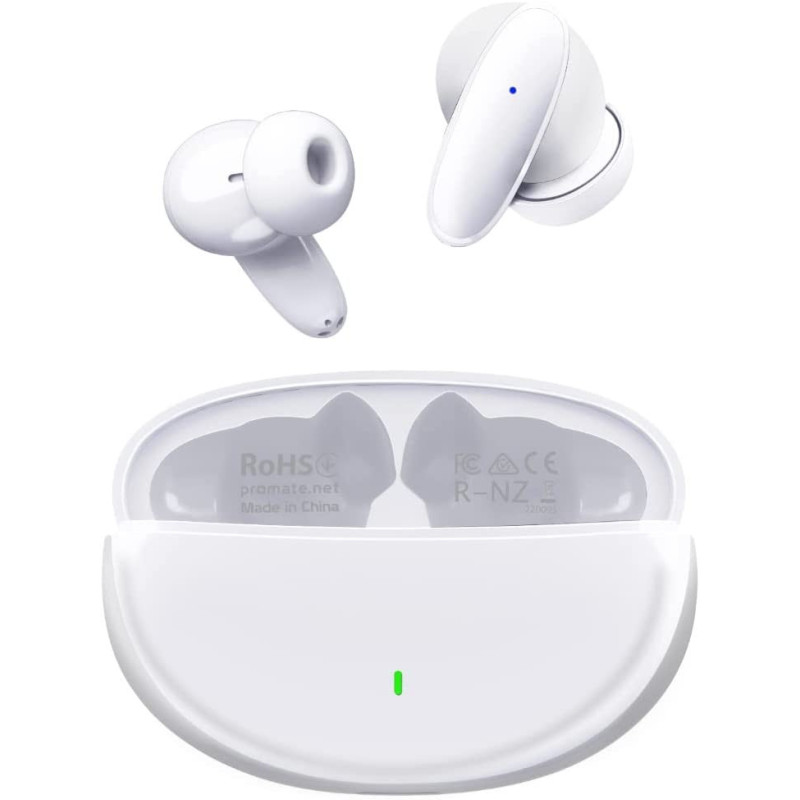 Promate True Wireless Earbuds, In-Ear Bluetooth v5.1 HD Earphones with Mic, IPX5 Water Resistance, Lush