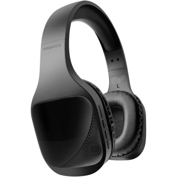 Promate Wireless Bluetooth Headphones, Powerful Hi-Fi Stereo Wired/Wireless Headphone, Nova Black
