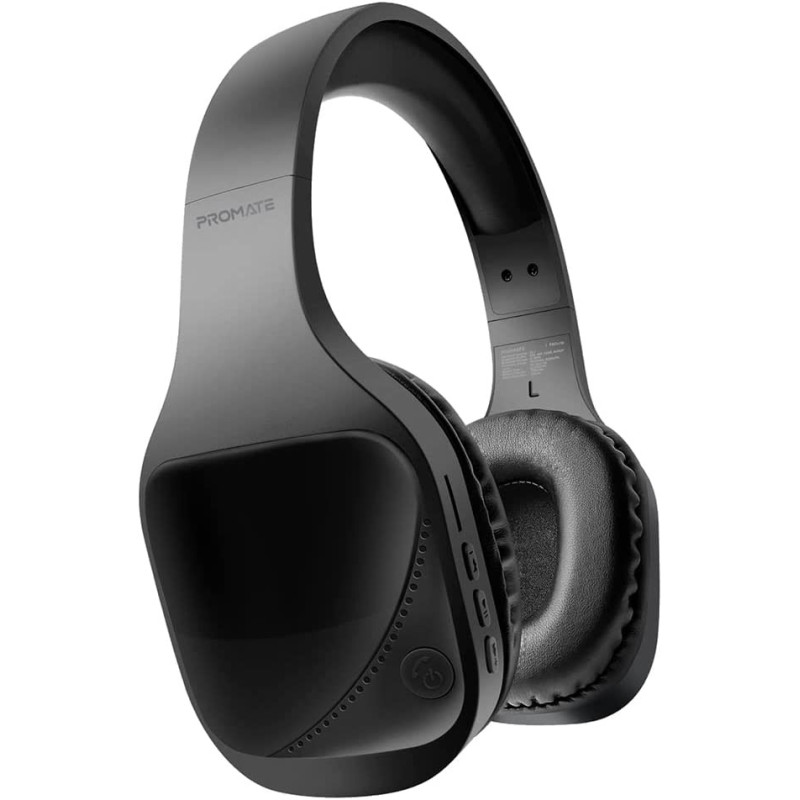 Promate Wireless Bluetooth Headphones, Powerful Hi-Fi Stereo Wired/Wireless Headphone, Nova Black