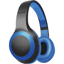 Promate Wireless Headphone, Powerful Deep Bass Bluetooth v5.0 Headphone with MicroSD Playback, LaBoca Blue