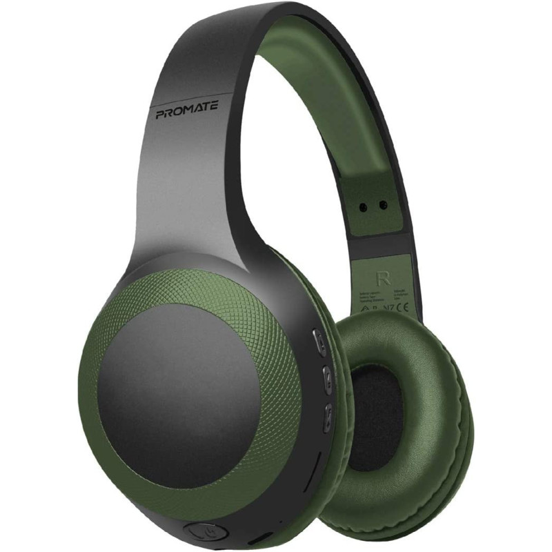 Promate Wireless Headphone, Powerful Deep Bass Bluetooth v5.0 Headphone with MicroSD Playback