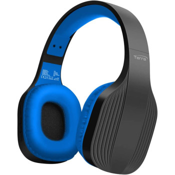 Promate Wireless Bluetooth Headphones, High-Performance Noise Isolation Over-Ear Wired/Wireless Bluetooth , Terra Blue