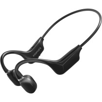 Promate Bone Conduction Headphones, Bluetooth 5.0 Wireless Open Ear Lightweight Headphones with Built-in Mic, Office Ripple Black
