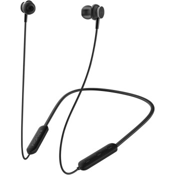 Promate Wireless Earphones, Dynamic Neckband Bluetooth v5.0 Magnetic Closure Secure Fit Headphones, Bali Black